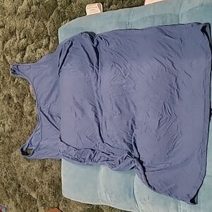 Blue 2X Maternity Tank Dress